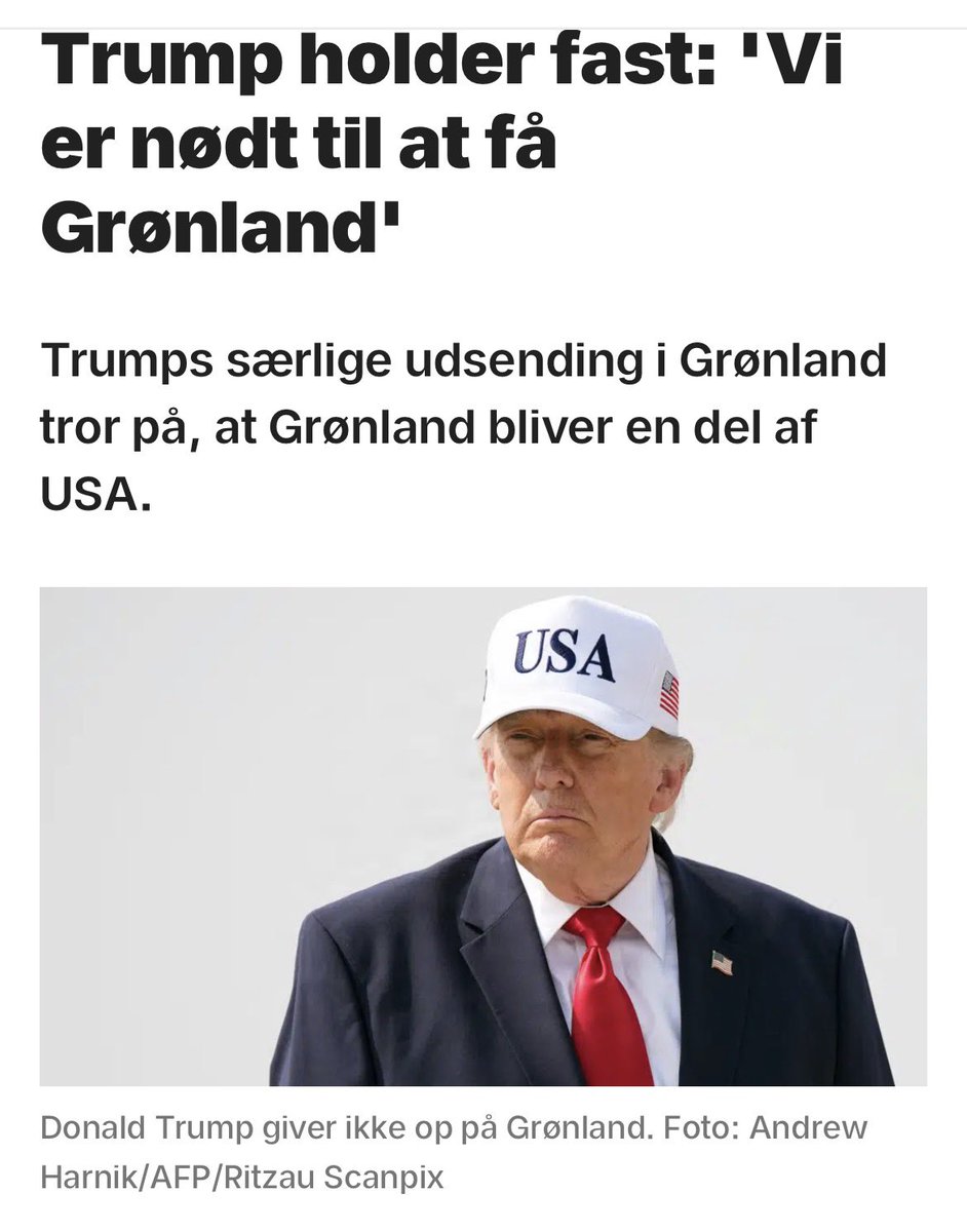 jbjcph's tweet photo. @dkmedier @dkpol @regeringDK @usagreenland @realDonaldTrump @Grønland 
USAs  51. State ifølge President Trump 
Og præsident Trump bøjer ikke af.
Grønland 🇬🇱 🇺🇸 vil med sikkerhed blive nævnt i juli 4.
Talen. https://t.co/qsOMPlNOcl