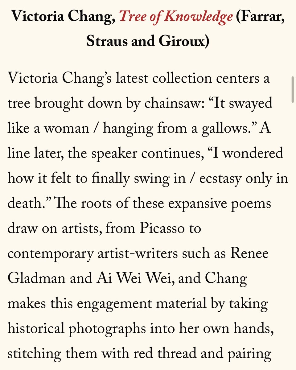 VChangPoet's tweet photo. Thank you Rebecca Morgan Frank and Lit Hub for reviewing Tree of Knowledge. Link in bio. @fsgbooks @lithub https://t.co/9LiRl81voW https://t.co/cxG3e3U5xF