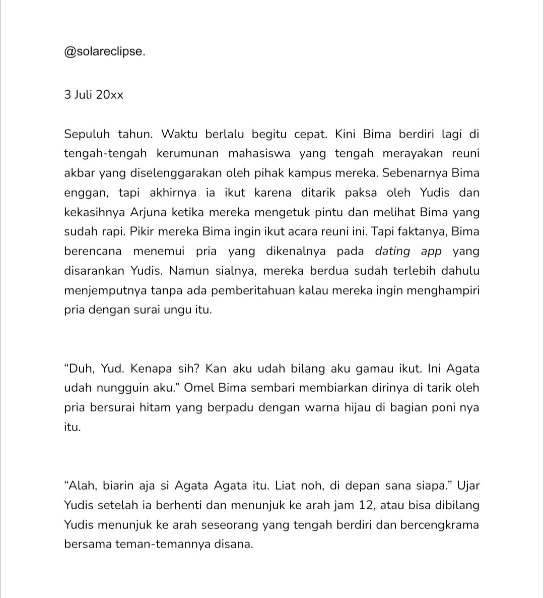 solaraeclipse's tweet photo. "Kita mulai semuanya dari awal ya, Nakula?"

Short fic #stormlens sambungan dari postingan aku nyang ntu. 200 juta persen fluff, sebagai permintaan maaf aku kepada semuanya. Enjoy yah ges. Doksli asli nanti aku tambahin di komen, teehee. https://t.co/RCgm8bCzzN