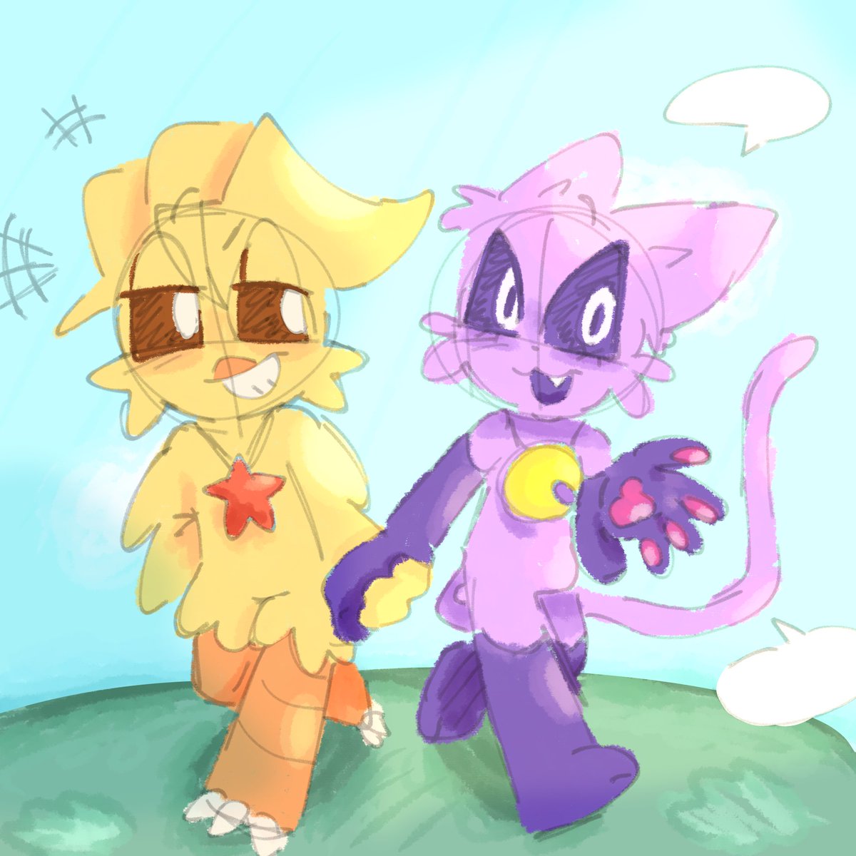 Kickincat67's tweet photo. Cooolcaattt🤤🤤🤤🤤 they r so cute it makes me cringe
#kickinchicken x #catnap (#coolcat / #stargazing) #shipart #gay #smilingcritters #fanart #art
Also finally you wont see the weird head sketch anymore the next time I post 🥳🥳🥳😍😍 https://t.co/qN0NYrme0J