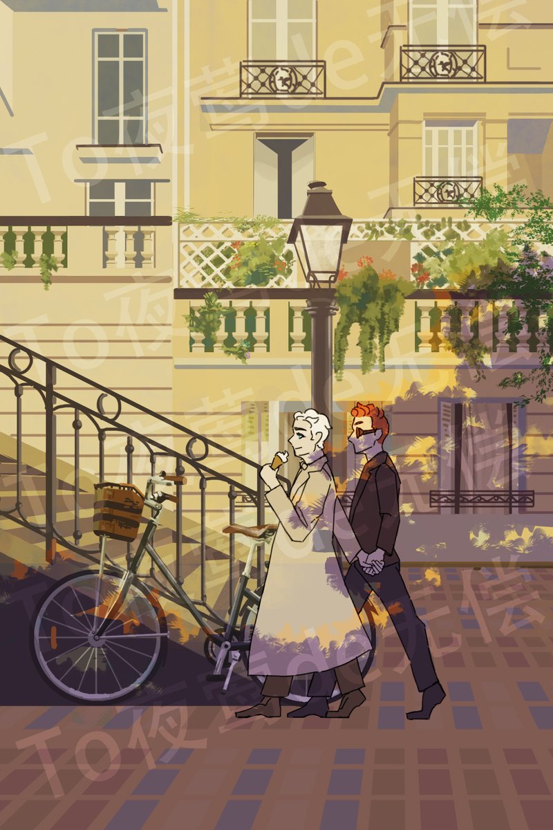 longbanmao's tweet photo. Ipainted this picture for my good friend  #GoodOmens https://t.co/lYqzljyk5Z