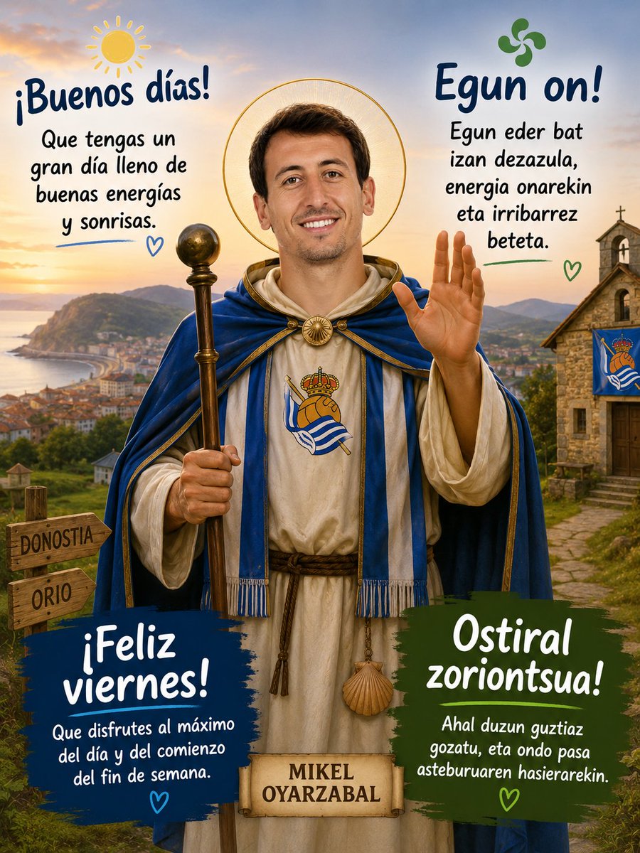 VitoTxuriurdion's tweet photo. Egun on Famiglia !!!! Feliz viernes, Oyarzabal es mi pastor, nada me falta... https://t.co/ixZ63cnizN