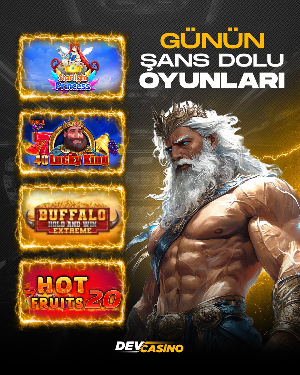 Devcasinosocial's tweet photo. 🎰Günün Slot Seçimleri 🔥
Bugünün öne çıkan slot oyunlarıyla kazanç heyecanını zirvede yaşa! 👇

✨ Starlight Princess
👑 40 Lucky King Extreme Bell Link
🦬 Buffalo Hold and Win Extreme 
🍒 Hot Fruits 20 

🍀 Döndür, kazan, eğlenceyi yakala!
https://t.co/I7KwhaBoUL https://t.co/r5I8AdxtGX