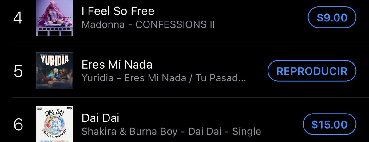 TodayYuridia1's tweet photo. iTunes México 🇲🇽

#5 (NEW) “Eres Mi Nada” — @yuritaflowers 

La canción debuta directamente en el top 5 de las canciones más vendidas del país🇲🇽✨ https://t.co/8xxDFvxy87