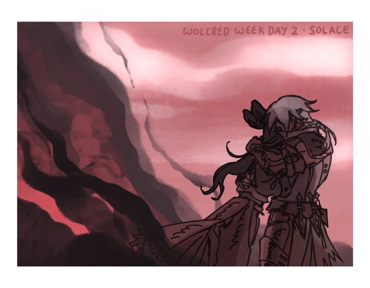 birdsnorezzz's tweet photo. wolcred week day 2: solace #wolcredweek #wolcredweek2026 https://t.co/MzAmzTPF5M