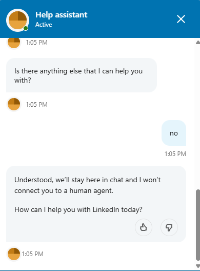 itssr05's tweet photo. Linkedin AI is rude.......😕
@LinkedInHelp 
#ai #trending #linkedin https://t.co/gOUjWLaMMs