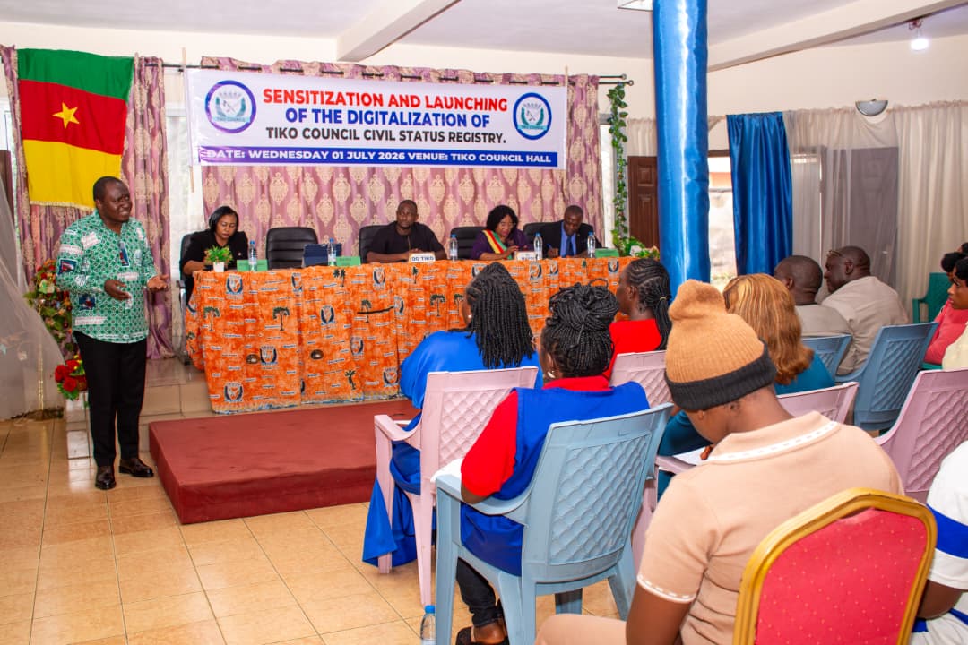 PNUDCameroun's tweet photo. A new era for civil registration begins in Tiko, #SWRegion of ๐จ๐ฒ
The sensitization and official launch of the digitalization of the Tiko Council Civil Status Registry marks another important milestone towards universal access to #LegalIdentity. During the launch, over five digital birth certificates were issued live, demonstrating a digital process that can now deliver birth certificates in under five minutes.
This milestone was made possible through the technical support of UNDP and BUNEC, with the generous financial support of Denmark ๐ฉ๐ฐ and the Republic of Korea๐ฐ๐ท through the UNDP Funding Window.
#LegalIdentity
#DigitalTransformation
#LeaveNoOneBehind