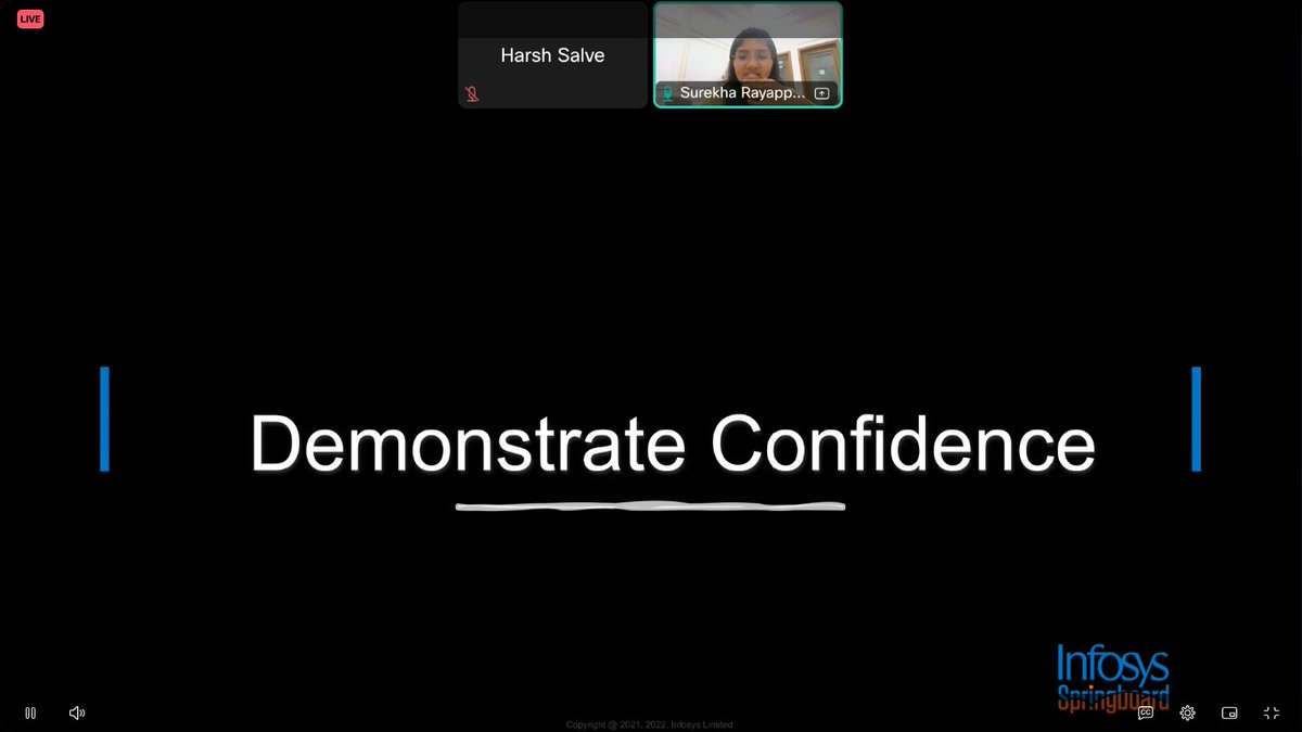Vishakha_shete_'s tweet photo. Yesterday's biggest takeaway:
Confidence isn't about being perfect. It's about taking action despite uncertainty.
Grateful to learn this during Infosys Springboard's Pragati: Path to Future Cohort 9.
Onward and upward! 🚀
#SelfConfidence #LearningJourney #InfosysSpringboard https://t.co/t38zONKrF7
