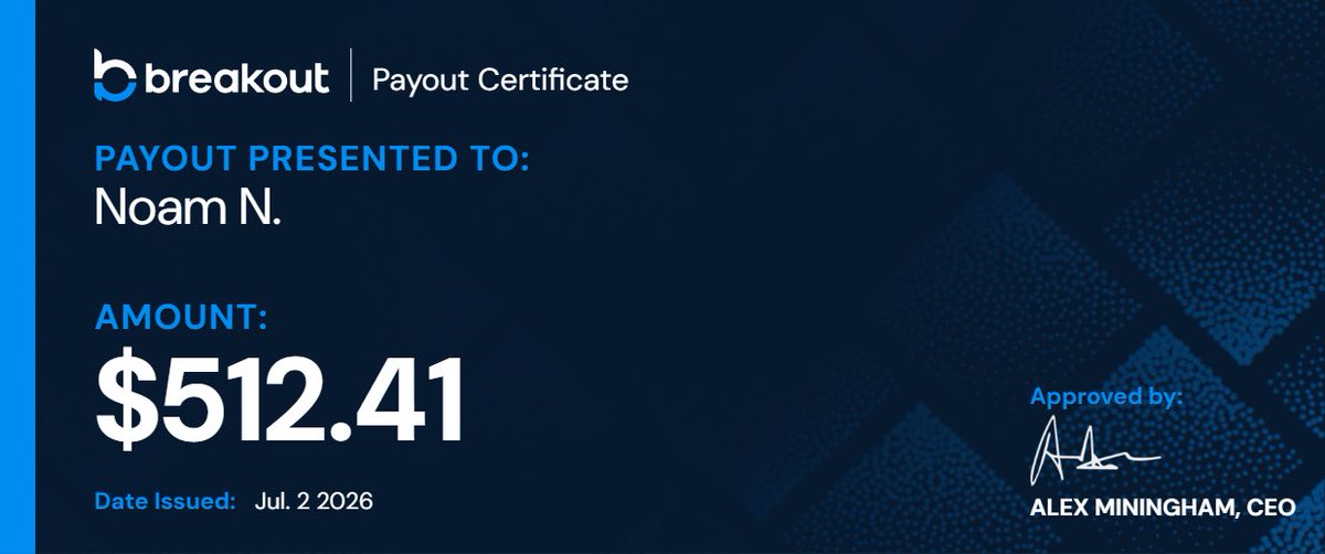 misterscalps's tweet photo. Another 500$+ payout with @breakoutprop 🔥💰 https://t.co/6FkAJuFvmv