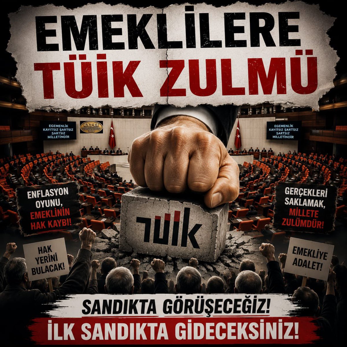 tuncay17yenice1's tweet photo. Haziran ayı #enflasyon verileri 

ENAG
Aylık: %1,94

TÜİK
Aylık: %0,99

Milyonlarca #Emekli
Şaibeli #enflasyon verilerinin bedelini yoksullukla  ödüyor.

#EmeklilereTüikZulmü 
#5000KısmiZulmüneSon https://t.co/R30ANQm1I0