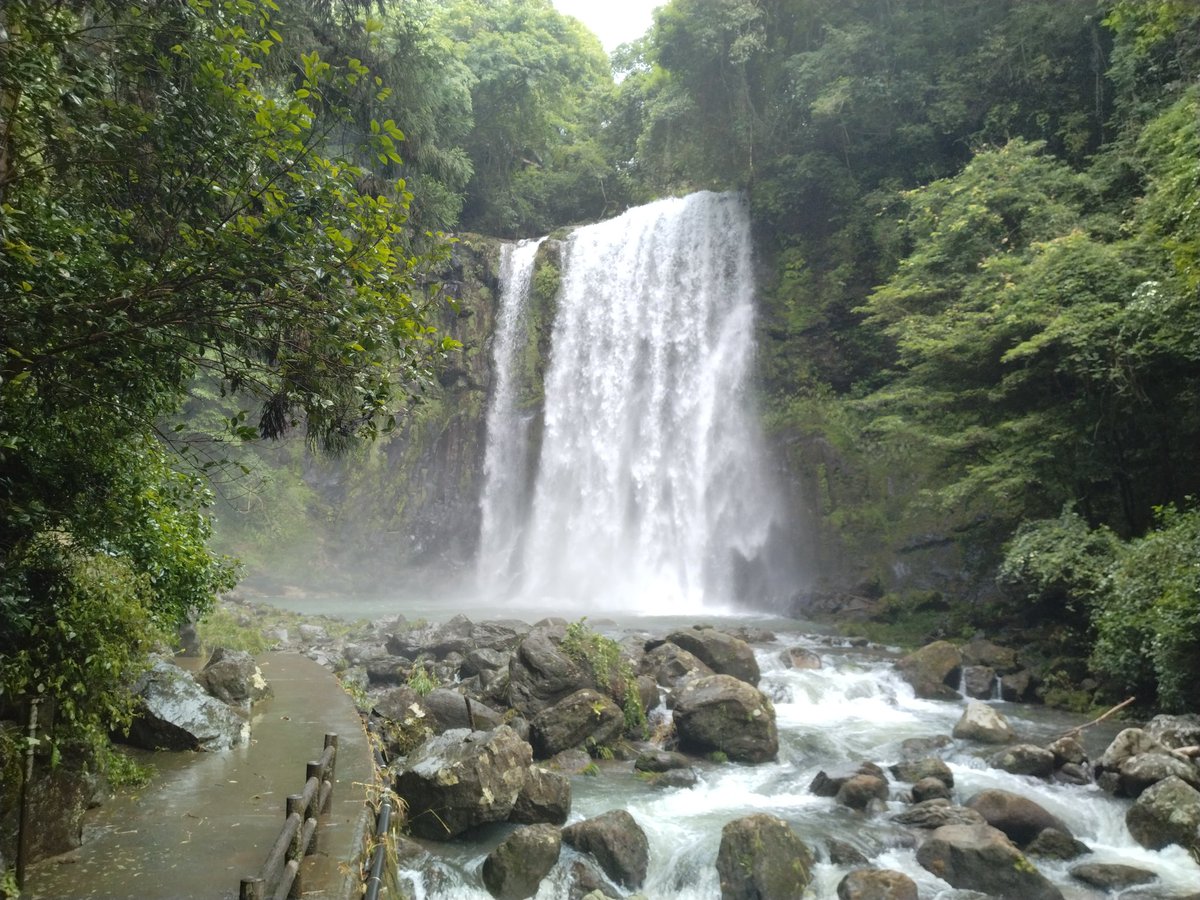hamaou3's tweet photo. 慈恩の滝・桜滝 https://t.co/PddUPoIZZq