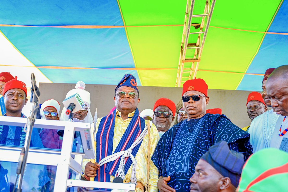 FrancisNwaze1's tweet photo. APC NATIONAL CHAIRMAN TO UMAHI: “YOU ARE PRESIDENT TINUBU’S SIGNATURE BOY” AS PLATEAU MONARCH CONFERS NGOROG NGASMWA TITLE ON THE MINISTER

The Honourable Minister of Works, Senator Engr. David Umahi, CON, was on Thursday, July 2, 2026, honoured with the prestigious traditional title of Ngorog Ngasmwa (Lover of Ngas) by the Pankshin and Kanke Joint Traditional Rulers Council during the flag-off of the Rehabilitation of the Babban Lamba–Sharam (Phase II) Road in Kanke Local Government Area of Plateau State.

The honour, conferred by the Chairman of the Pankshin and Kanke Joint Traditional Rulers Council and Ngolong Ngas, HRH Nde Jika Golit, was in recognition of Senator Umahi's commitment to infrastructure development and his role in bringing the important road project to the area under the Renewed Hope Agenda of President Bola Ahmed Tinubu.

While conferring the traditional title on the Minister, the royal father described him as a trusted friend of the Ngas people and welcomed him into the Ngas nation. "You come to Ngasland not as a stranger, but as an honoured ally. In deep appreciation of this assignment and in recognition of your role in flagging off this landmark project within my Chiefdom, I am honoured to confer on you the prestigious Traditional Title of Ngorot Ngasmwa (Lover of Ngas). I therefore welcome you today as a distinguished member of my Council of Traditional Title Holders."

The royal father further declared: "You are welcome to Ngas Land. It's our honour that you have become an Ngas son. You are now the same as our son, the National Chairman of the All Progressives Congress, Prof. Nentawe Goshwe Yilwatda. He will teach you the language."

Responding to the honour, the Honourable Minister of Works, Senator Engr. David Nweze Umahi, CON, expressed profound appreciation to the Pankshin and Kanke Joint Traditional Rulers Council for the unexpected recognition bestowed on him. He also commended the National Chairman of the All Progressives Congress (APC), describing him as an energetic and divinely inspired leader. "I thank you for the honour done to me. I want to tell you that your son, now my brother, is very energetic and divine, the man that will deliver Mr. President come 2027. Thank you again," the Minister said.

Welcoming the Minister as the newest Ngorog Ngasmwa of the Ngas nation, the National Chairman of the All Progressives Congress (APC), Prof. Nentawe Goshwe Yilwatda, who hails from Dungung in Kanke Local Government Area of Plateau State, paid glowing tribute to Senator Umahi's performance as Minister of Works and the confidence reposed in him by President Bola Ahmed Tinubu. "My brother, my friend, the workaholic Minister, the man that has made the difference, the clear difference in terms of infrastructure transformation in Nigeria, you are constructing thousands of roads across Nigeria. It has never happened before. You have done what is incredible. You are the signature boy of Mr. President."

He continued: "We are proud of you and we remain very proud of you. Coming from the South East, the first Minister of Works from the South East appointed by President Bola Ahmed Tinubu, the first significant Minister from the South East, and you have demonstrated that bringing you was never a mistake. Thank you for the great work you are doing on behalf of Mr. President."

Governor of Plateau State, His Excellency, Barr. Caleb Manasseh Mutfwang, also paid glowing tribute to the Honourable Minister of Works, describing him as one of the brightest performers in President Bola Ahmed Tinubu's administration. "The starboy of the administration nationally, our own elder brother and friend, Engr. David Nweze Umahi, we want to welcome the workaholic Minister."