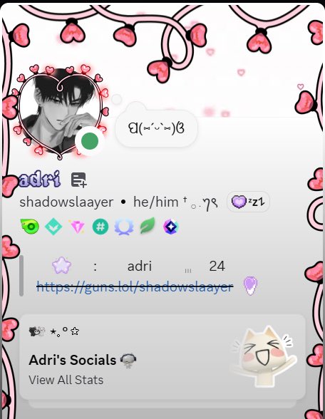 shadowslaayerow's tweet photo. my custom discord widget is soo cute :p https://t.co/bessvUonGa