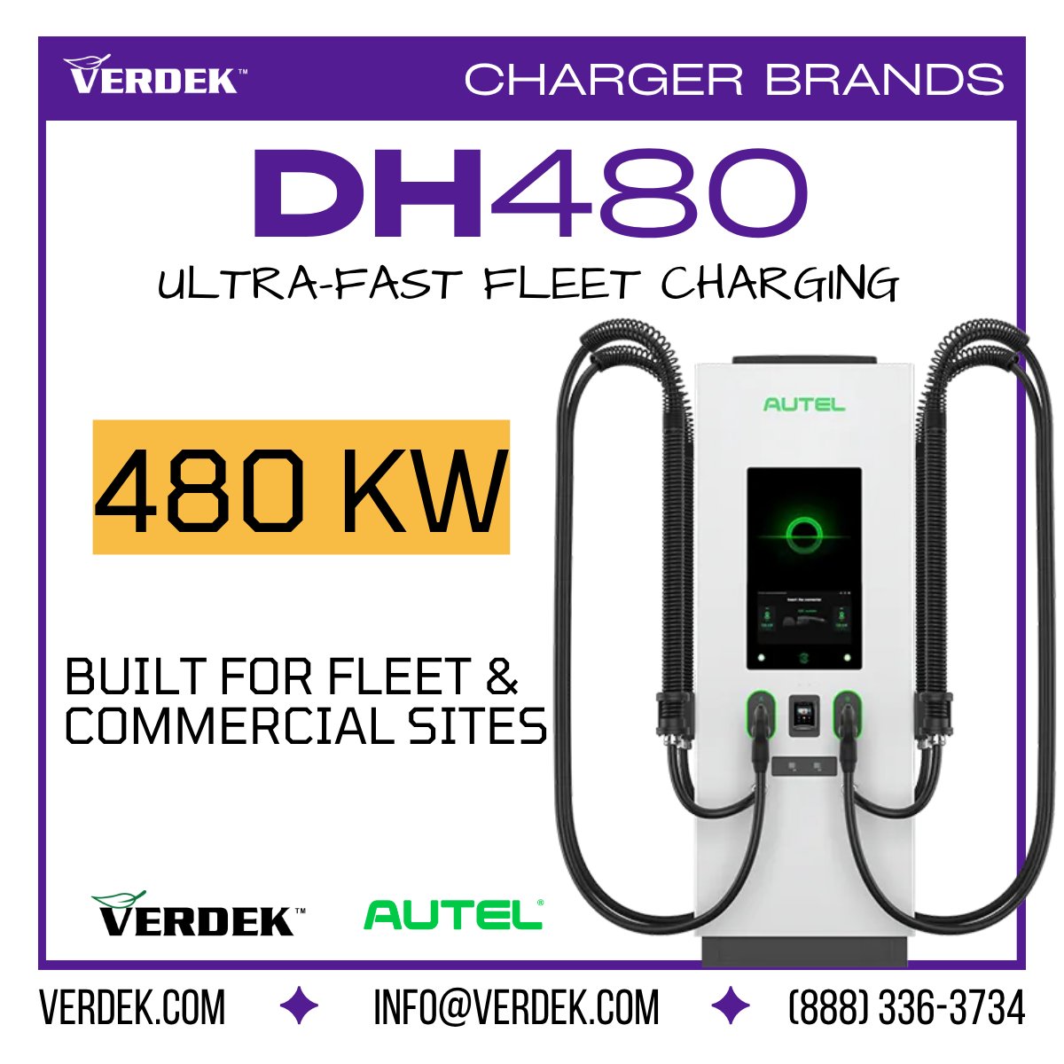 VerdekGreenTech's tweet photo. Autel MaxiCharger DH480 delivers up to 480 kW of ultra-fast DC charging, built for fleet and commercial sites.

Available through Verdek.

#Verdek #Autel #DH480 #EVCharging #FleetCharging https://t.co/sdAsfZgG3u