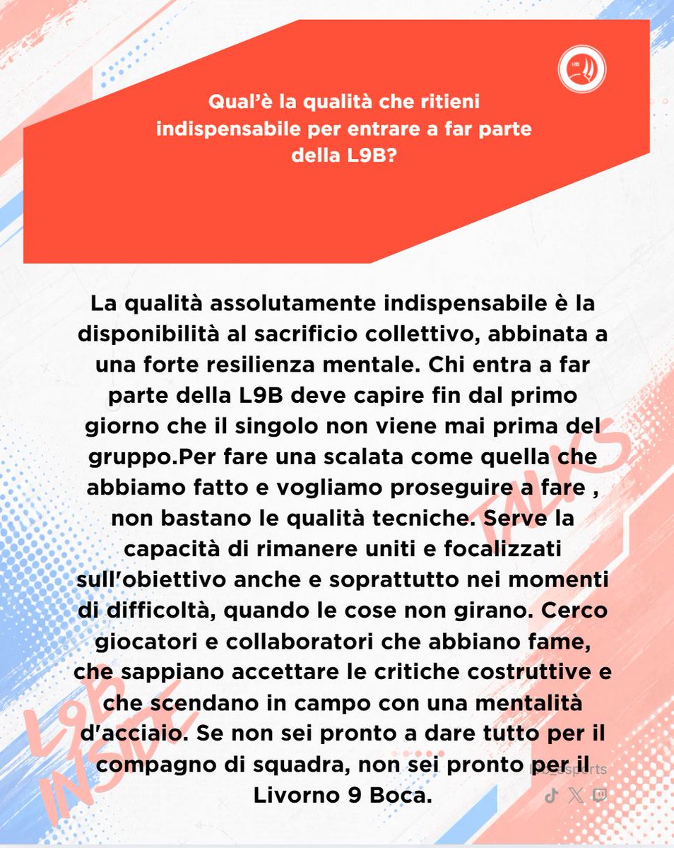 l9b_esports's tweet photo. 🎙️ L9B INSIDE #1
“Dalla Serie D alla Serie B”
Intervista a Federicoivanboss, allenatore e presidente della L9B.
La storia della nostra scalata, la mentalità del progetto e gli obiettivi futuri.
#proclub #l9b #italy https://t.co/KWLFzddWZX