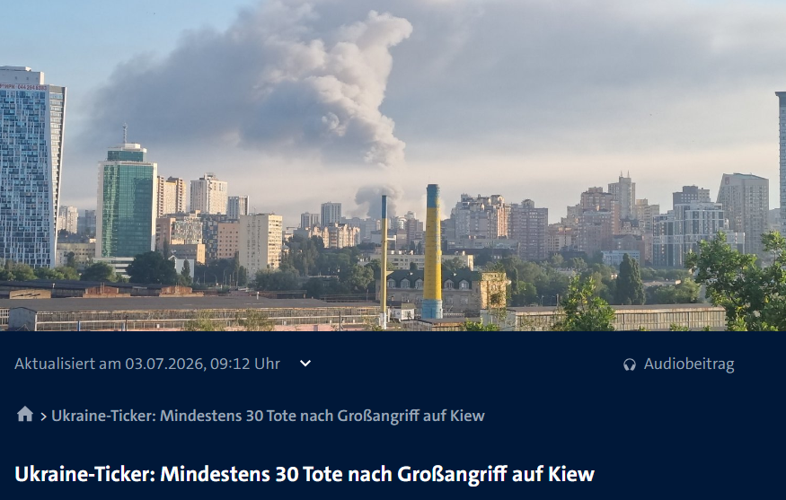 ZStadtfux's tweet photo. 30 Tote bei Raketenangriff auf #Kiew.
#Russland muss gestoppt und die Verantwortlichen endlich zur Rechenschaft gezogen werden. https://t.co/0fa5HHlinX