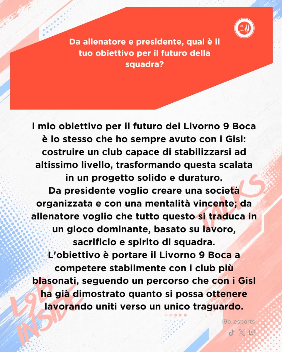 l9b_esports's tweet photo. 🎙️ L9B INSIDE #1
“Dalla Serie D alla Serie B”
Intervista a Federicoivanboss, allenatore e presidente della L9B.
La storia della nostra scalata, la mentalità del progetto e gli obiettivi futuri.
#proclub #l9b #italy https://t.co/KWLFzddWZX