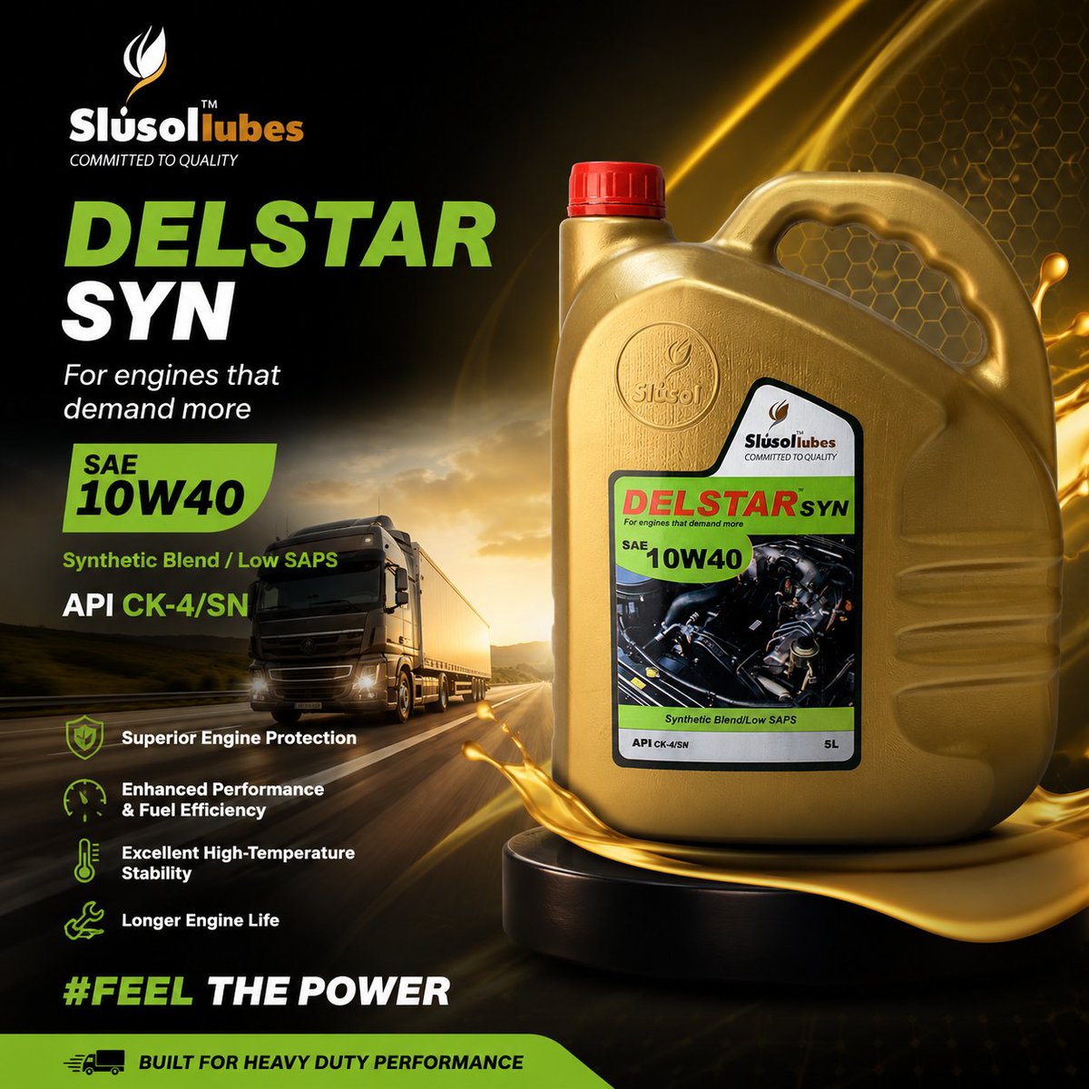 slusollubes's tweet photo. DELSTAR SYN 10W40 – Built for Performance.

Keep your engine running at its best with DELSTAR SYN SAE 10W40, a premium synthetic blend engine oil formulated to deliver superior protection, reliable performance, and long-lasting engine life under demanding conditions. https://t.co/8GfTLUEdFC