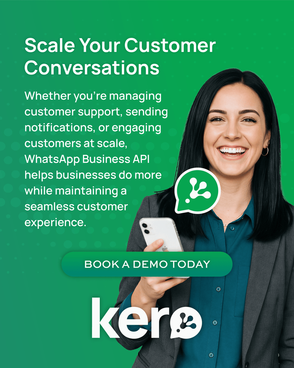 KeroChatRBM's tweet photo. Businesses grow. Messaging should grow with them.
Meta's latest update makes it easier for businesses to move from the WhatsApp Business App to more advanced messaging capabilities without changing the number customers already know.
#WhatsAppBusiness #WhatsAppBusinessAPI #kero https://t.co/8i2jEuRCkz