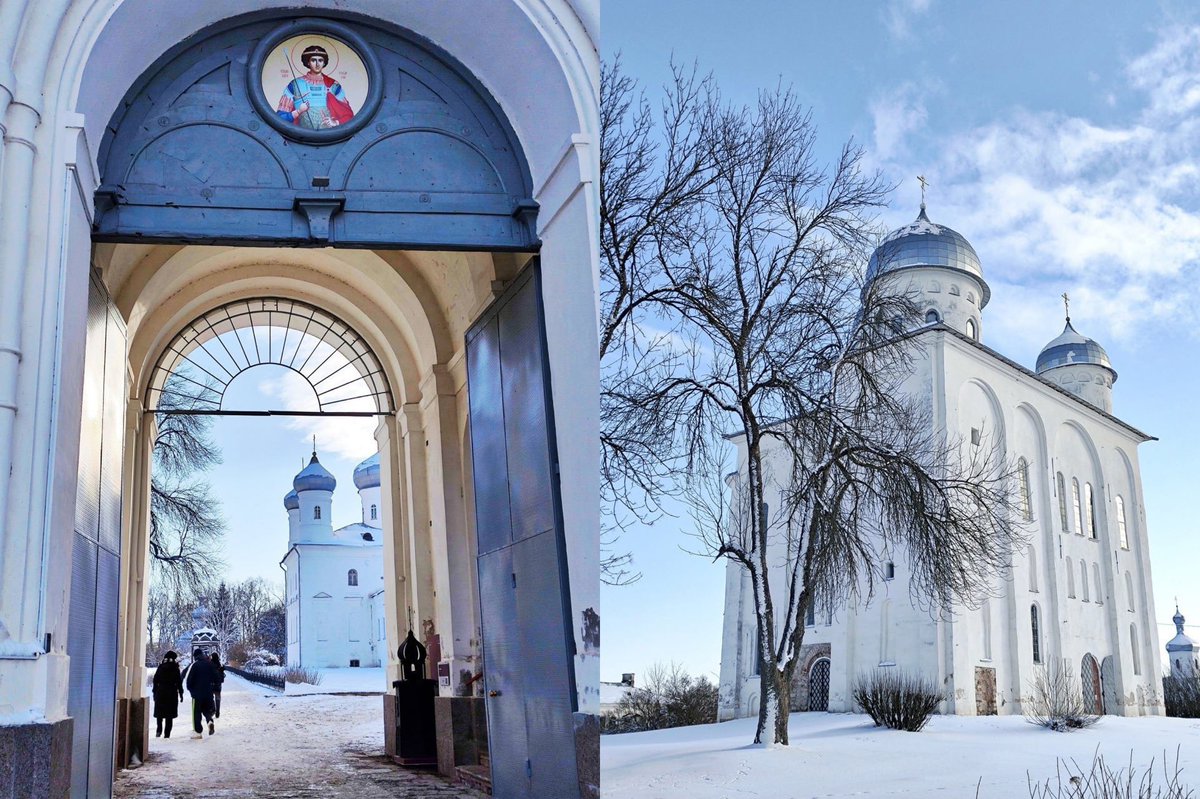 WorldWarNow_'s tweet photo. ‼️☦️🇷🇺 Orthodox monastery of Saint George, located in the city of Novgorod.

It was founded in 1030 AD by Saint Yaroslav the wise, a Russian Prince who ruled over a newly baptized Orthodox Russian people (Rus was baptized by his father in 988 AD). https://t.co/k4gxQvhKQI