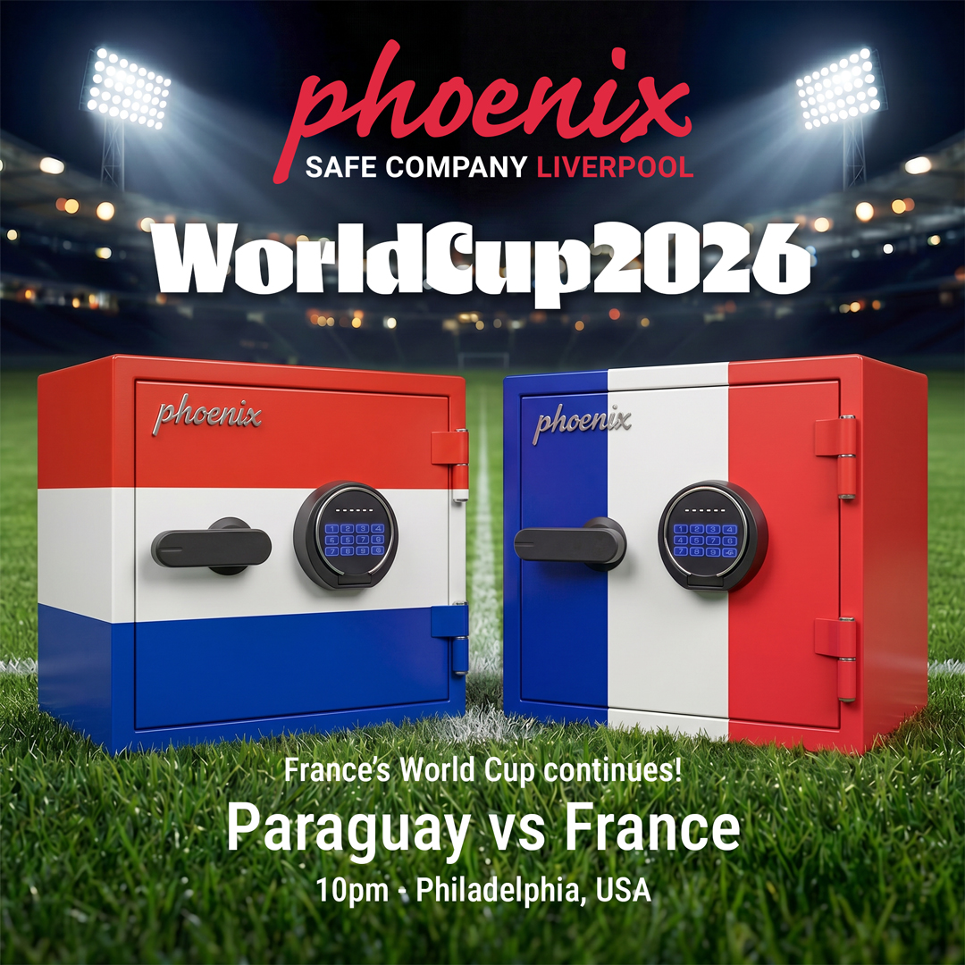 Phoenix_Safe_Co's tweet photo. 🏆Good luck to Paraguay and France in today's World Cup clash! Wherever you're watching, Phoenix Safe reminds you to protect what matters most.

#PhoenixSafe #securitysolutions #ParaguayVsFrance #WorldCup2026 #MatchDay #StaySafe https://t.co/hhW4yQeFGe