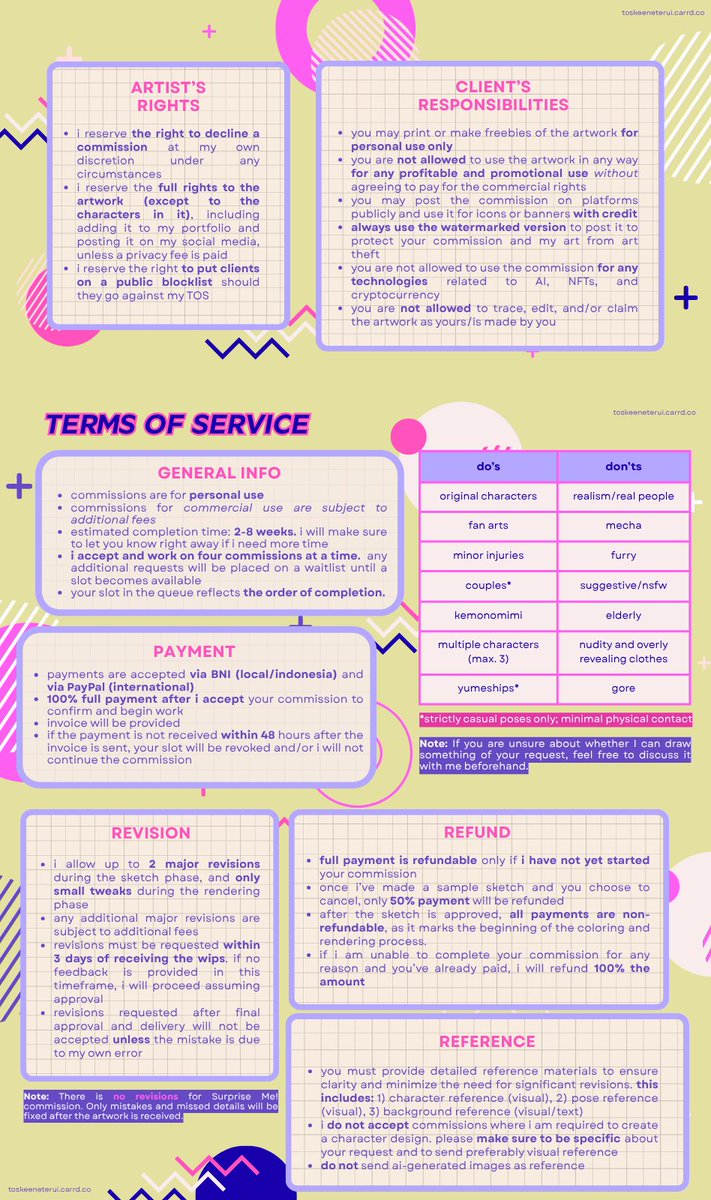 keeneterui's tweet photo. (rts and likes are appreciated! ♥︎)

🌻 COMMISSION OPEN 🌻

hii! ^^ my commission is now open with three services below! if interested, you can order by mentioning me after dm for local and via vgen for international through the link in replies!
#vgencomm #artcommission #artidn https://t.co/xBQggKdvRo