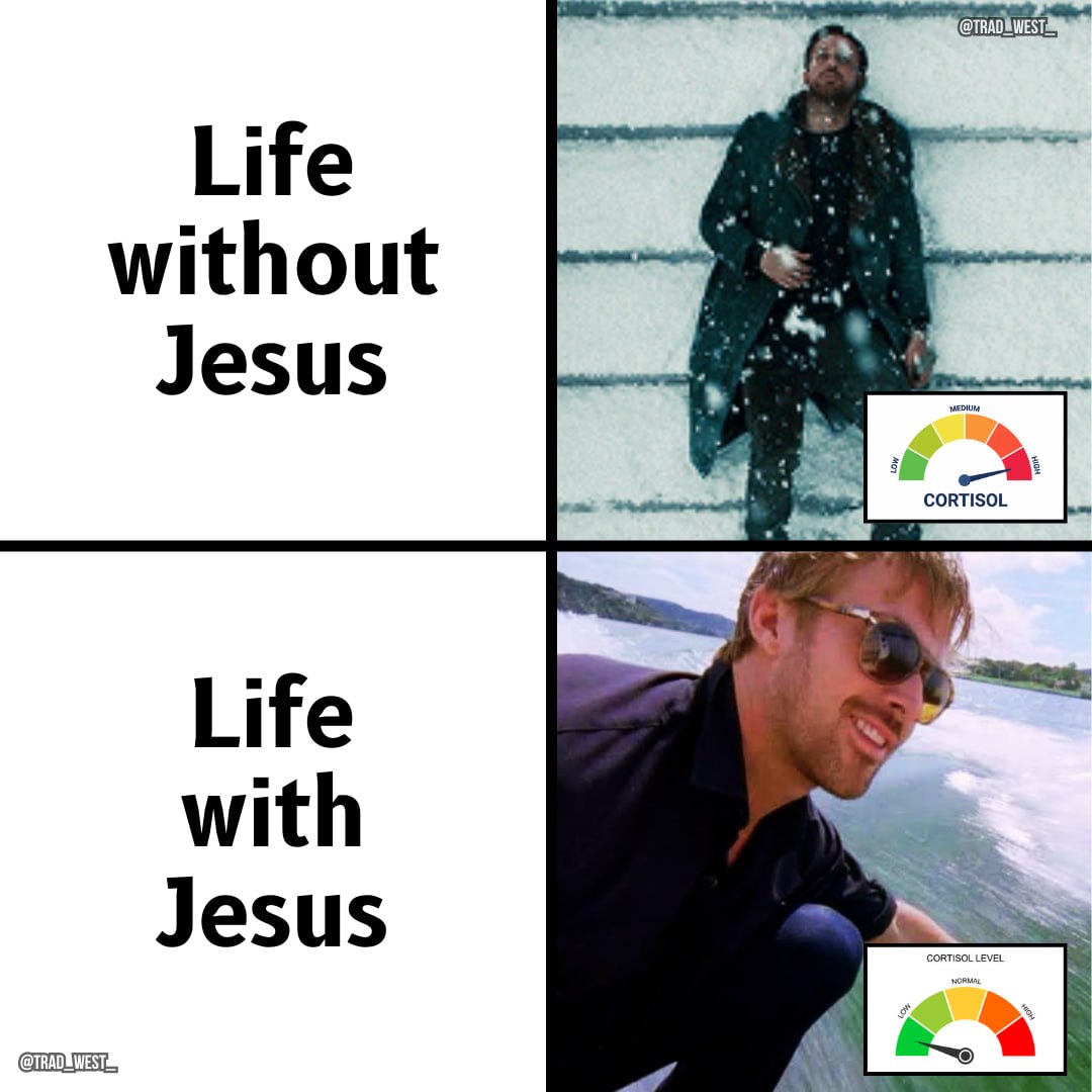 trad_west_'s tweet photo. Jesus lowers your cortisol btw https://t.co/Di6u72SXTQ