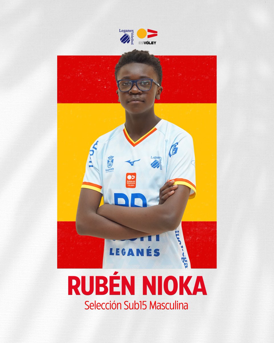 VoleibolLeganes's tweet photo. 🏐🔝 𝗥𝘂𝗯𝗲́𝗻 𝗡𝗶𝗼𝗸𝗮 convocado con la @RFEVB 🇪🇸

Nuestro jugador del Infantil A Masculino participará en la Concentración de Tecnificación de la Selección Sub15 del 9 al 20 de agosto en Soria.

¡Enhorabuena y a por todas! 🔥❤️

#Cantera | #VamosLega 💙🤍 https://t.co/ahrbUvMy9j