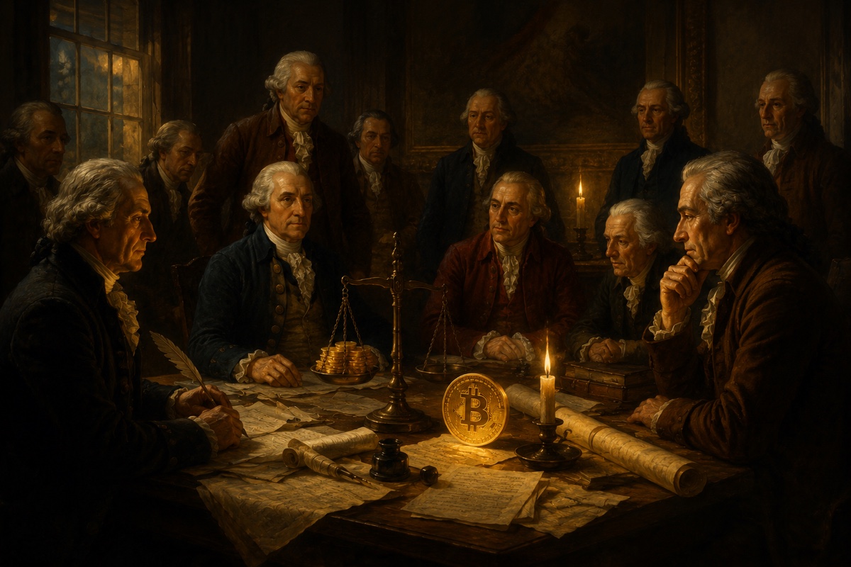 NeverSYBitcoin's tweet photo. The American Revolution was a money story. The founders lived through hyperinflation, then wrote hard money into the Constitution. Bitcoin is the honest money they wanted. Happy 250th, America! https://t.co/xhcRW6CWwV https://t.co/dubMmVPEHW