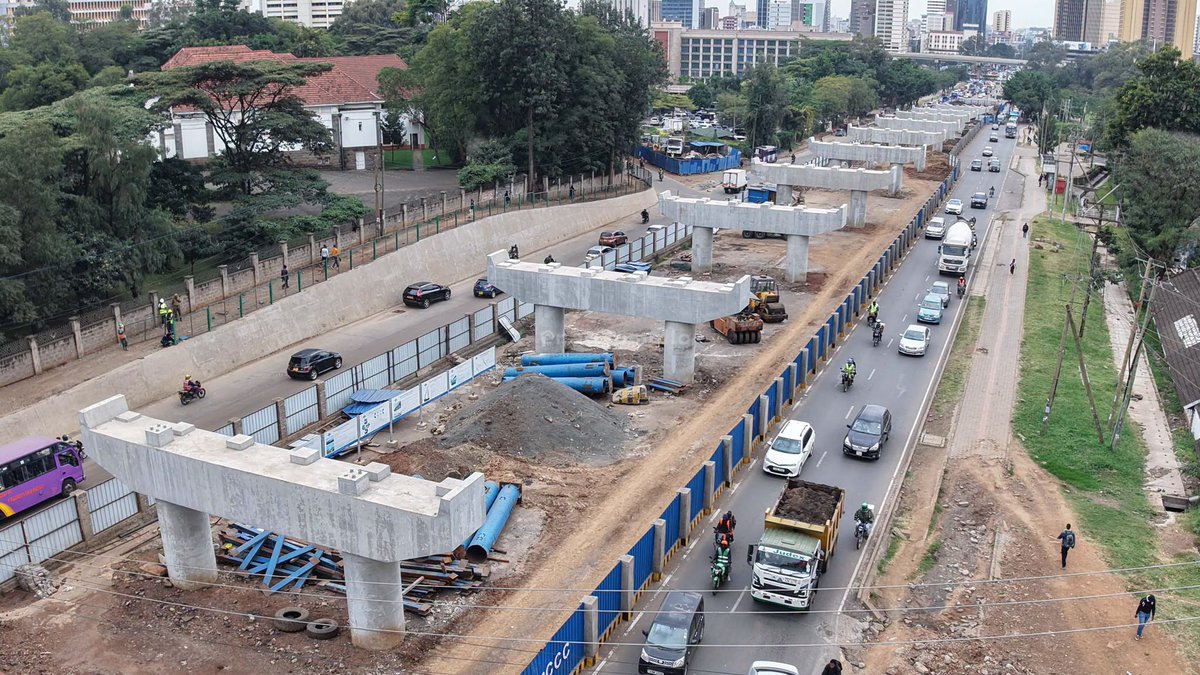 KURAroads's tweet photo. Let me tell you Maina......Kenyatta Avenue–Upper Hill Viaduct is taking shape...Currently we are 48% and very soon the chronic congestion between Upper Hill, Valley Road and the Central Business District will be no more! https://t.co/EOjI1JfSpu