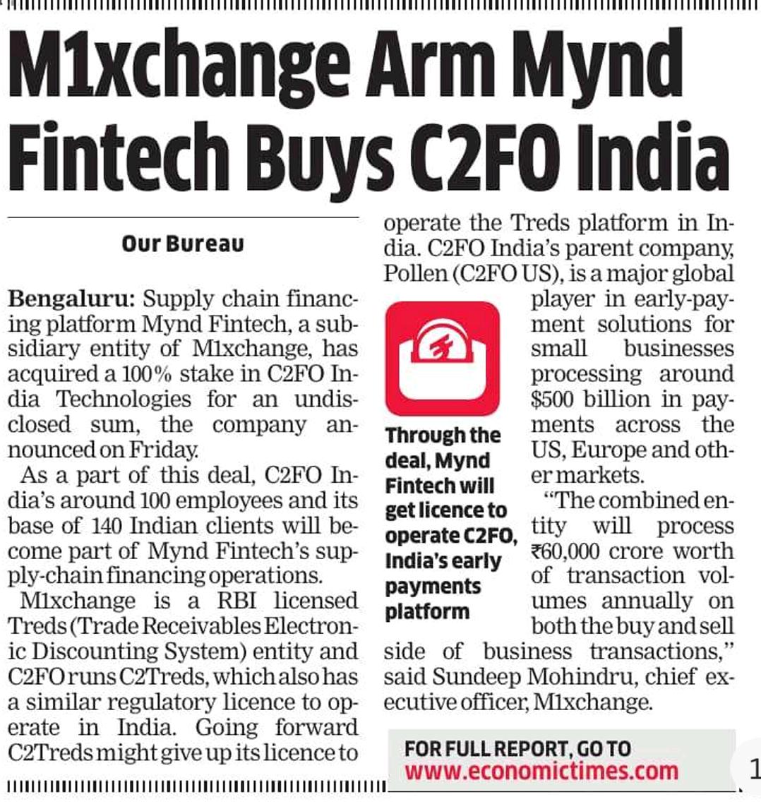 mynd_fintech's tweet photo. Mynd Fintech welcomes @C2FO India into its ecosystem as a strategic partner.

With this move, Mynd Fintech continues to build a more integrated, technology-led supply chain finance ecosystem for corporates, suppliers, financiers, and business partners.

#myndfintech #c2fo https://t.co/RsbWnN8pRM