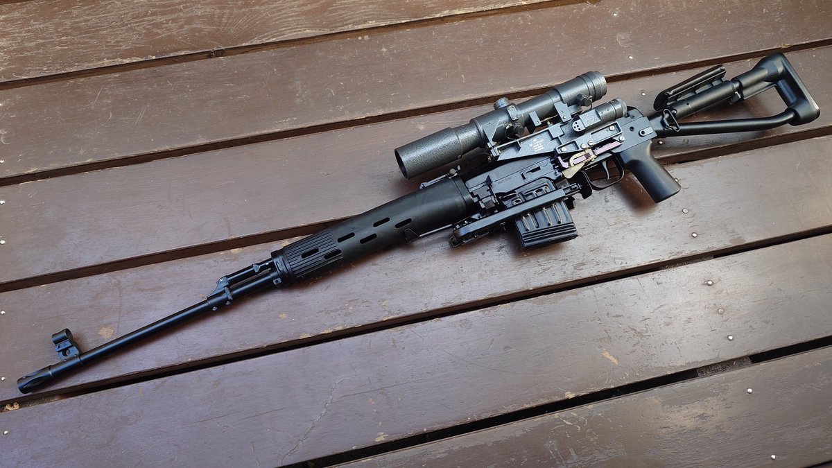 svd_mosin's tweet photo. 無可動実銃SVD-S(Tiger2)
実物po 3 9x42m
実物S-1バイポッド

オール実のSVD-S
ドチャクソエロいんよ https://t.co/SWbMPZC3un