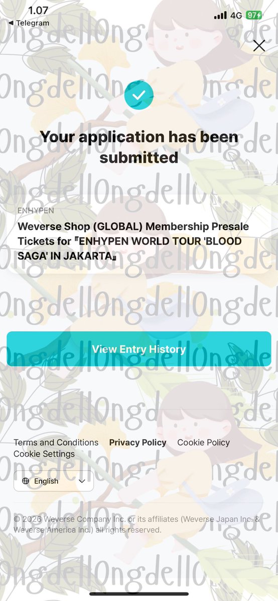 ongdell's tweet photo. Done co enhypen - engene membership 🫶🏻
Untuk yg mau dibantu co membership di weverse bisa dm aku 💗

🍀akun sendiri
🍀dibantu submit regis presale jakarta/singapore https://t.co/9xasYwPJju