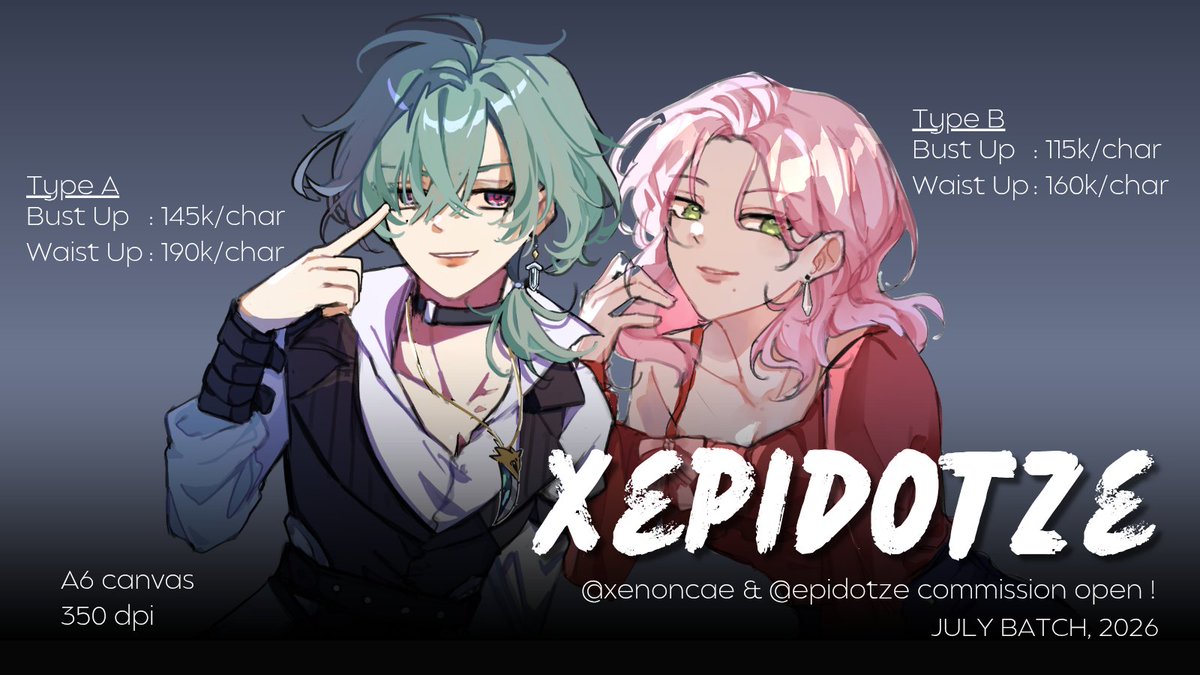 xenoncae's tweet photo. Zheya's July #Commission!🐱

[Shares Are Appreciated]  

Hi, I'm opening commission for July batch, details below.
✅️ 3-7 weeks working period
✅️ express service for the first 5 clients
✅️ ToS applied

Thank you and have a nice day!
#commission #artidn #Vgen #Vgencomms https://t.co/zCiFQMVbnk