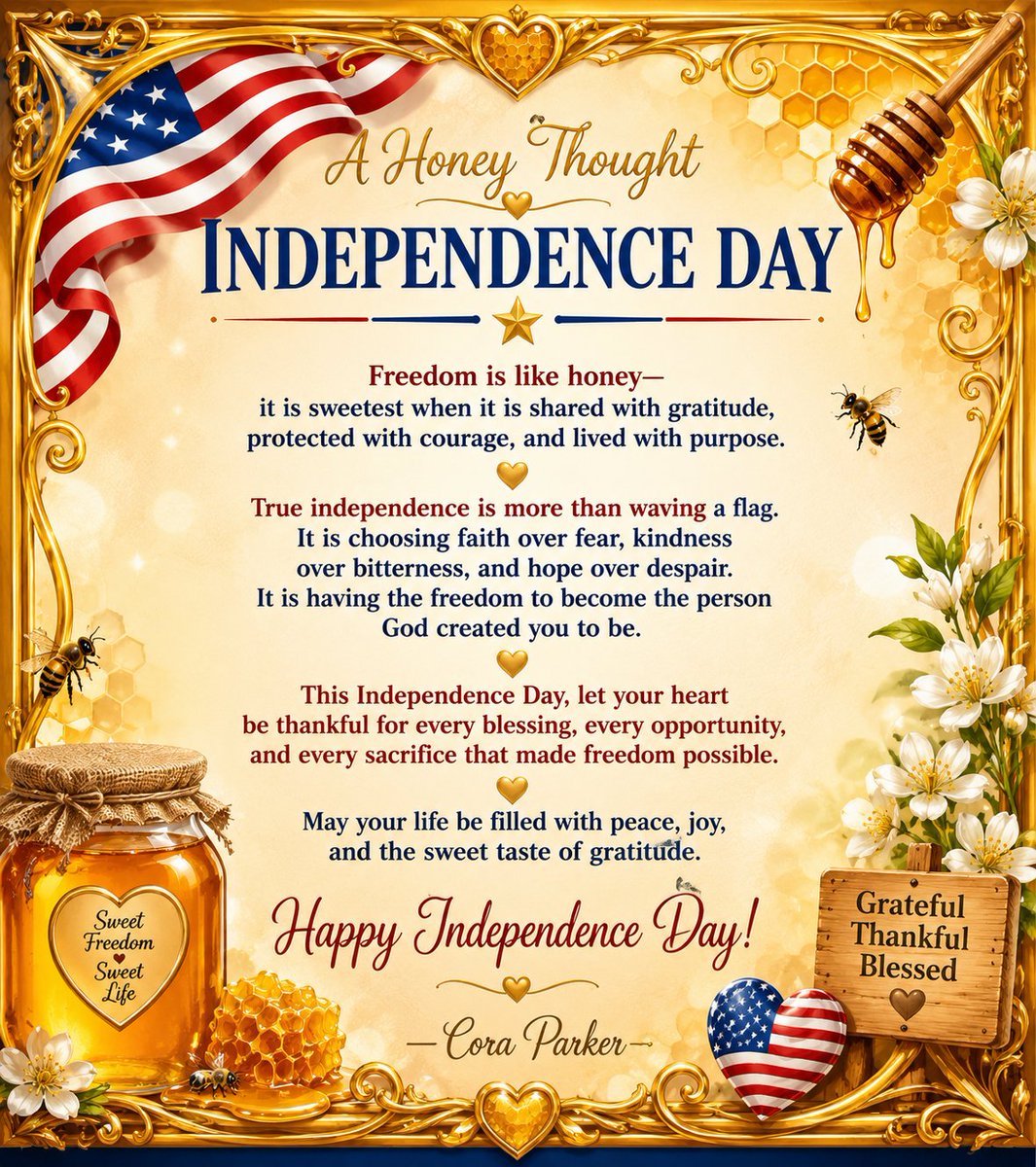 CoraPar61420189's tweet photo. Happy Independence day https://t.co/tLEZbBFwip
