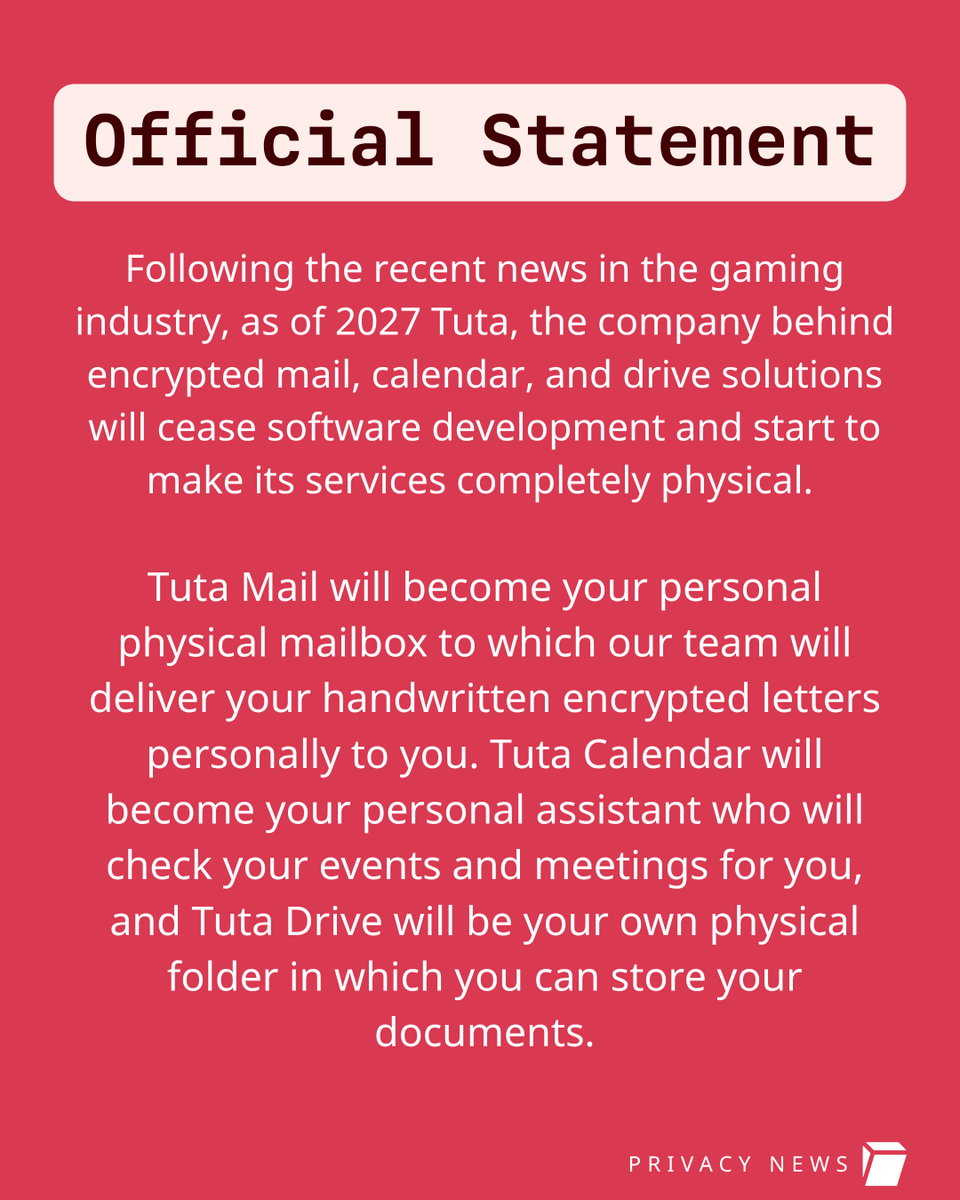 Tuta tweet media