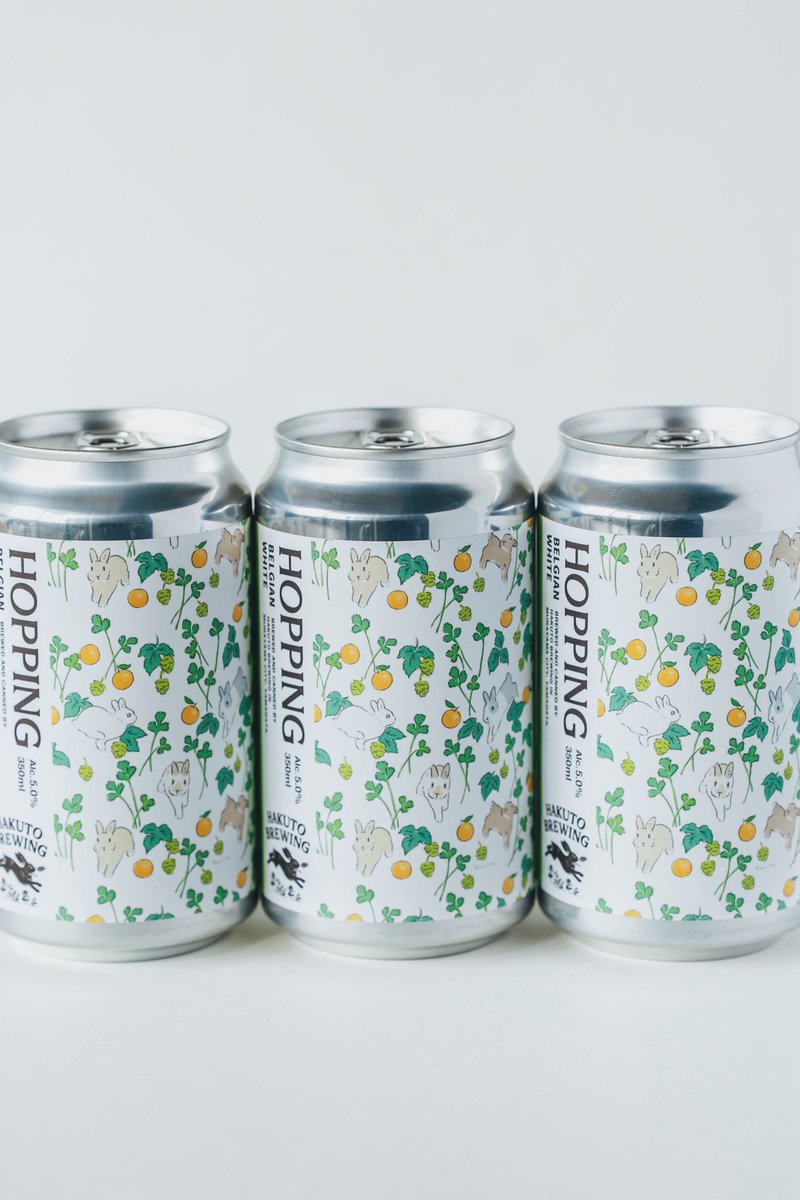 hakuto_brewing's tweet photo. 1st ANNIV COLLABORATION BEER！

おかげさまでHAKUTO BREWINGは7月に1周年！周年記念、第一弾として新しいビールをリリースします🍻

ベルジャンホワイトスタイルとうさぎを描くイラストレーター森山しなこさん ( @schinako )とうさぎHOPPINGなコラボビールをつくりました。

ぜひお楽しみください🐰 https://t.co/hn4IM2OrqF