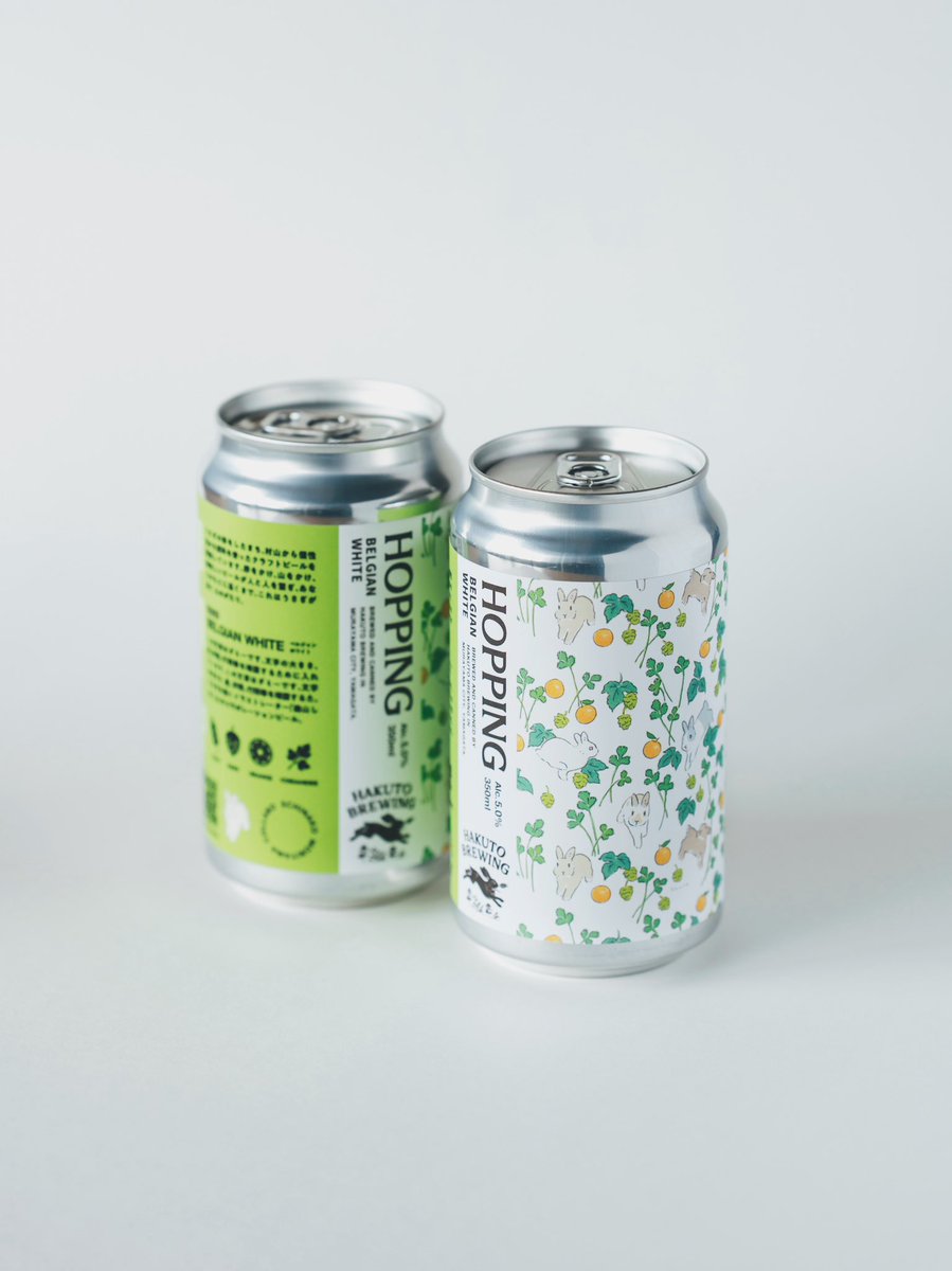 hakuto_brewing's tweet photo. 1st ANNIV COLLABORATION BEER！

おかげさまでHAKUTO BREWINGは7月に1周年！周年記念、第一弾として新しいビールをリリースします🍻

ベルジャンホワイトスタイルとうさぎを描くイラストレーター森山しなこさん ( @schinako )とうさぎHOPPINGなコラボビールをつくりました。

ぜひお楽しみください🐰 https://t.co/hn4IM2OrqF