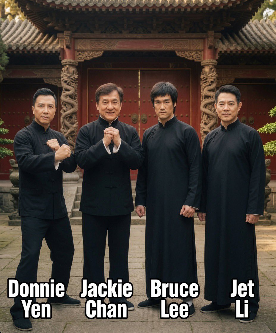 Julietrhem's tweet photo. Hey @grok remove the worst kung fu master in history from this picture !! https://t.co/kINeJQFkB1