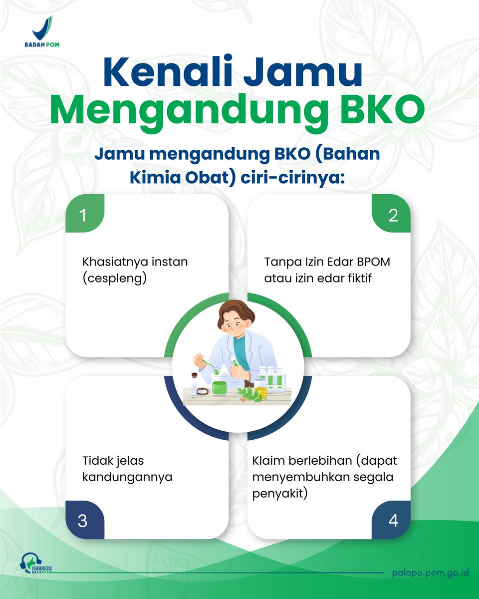 bpompalopo's tweet photo. 🌿 JAMU AMAN DIMULAI DARI KONSUMEN YANG PAHAM 🌿

Hai, #SolataBPOM, Jamu merupakan warisan budaya Indonesia yang telah digunakan secara turun-temurun untuk membantu menjaga kesehatan. Namun, manfaat jamu akan lebih optimal jika kita memilih dan menggunakannya dengan bijak. https://t.co/qtewOEkShA