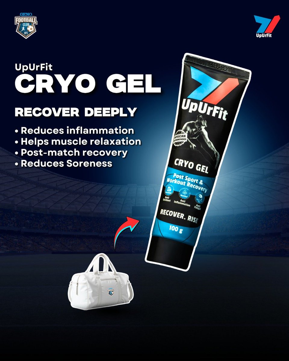 GenoFootball's tweet photo. Here’s what our physio keeps on hand to help the team stay match-ready:
🧊 Cryo Spray – Instant cooling relief
🧻 XXXL Body and Face Wipes – Freshness on the go
🛁 Epsom Salts Body Wash – Full-body recovery
💙 Cryo Gel – Deep muscle recovery https://t.co/YOrYMRJwgs