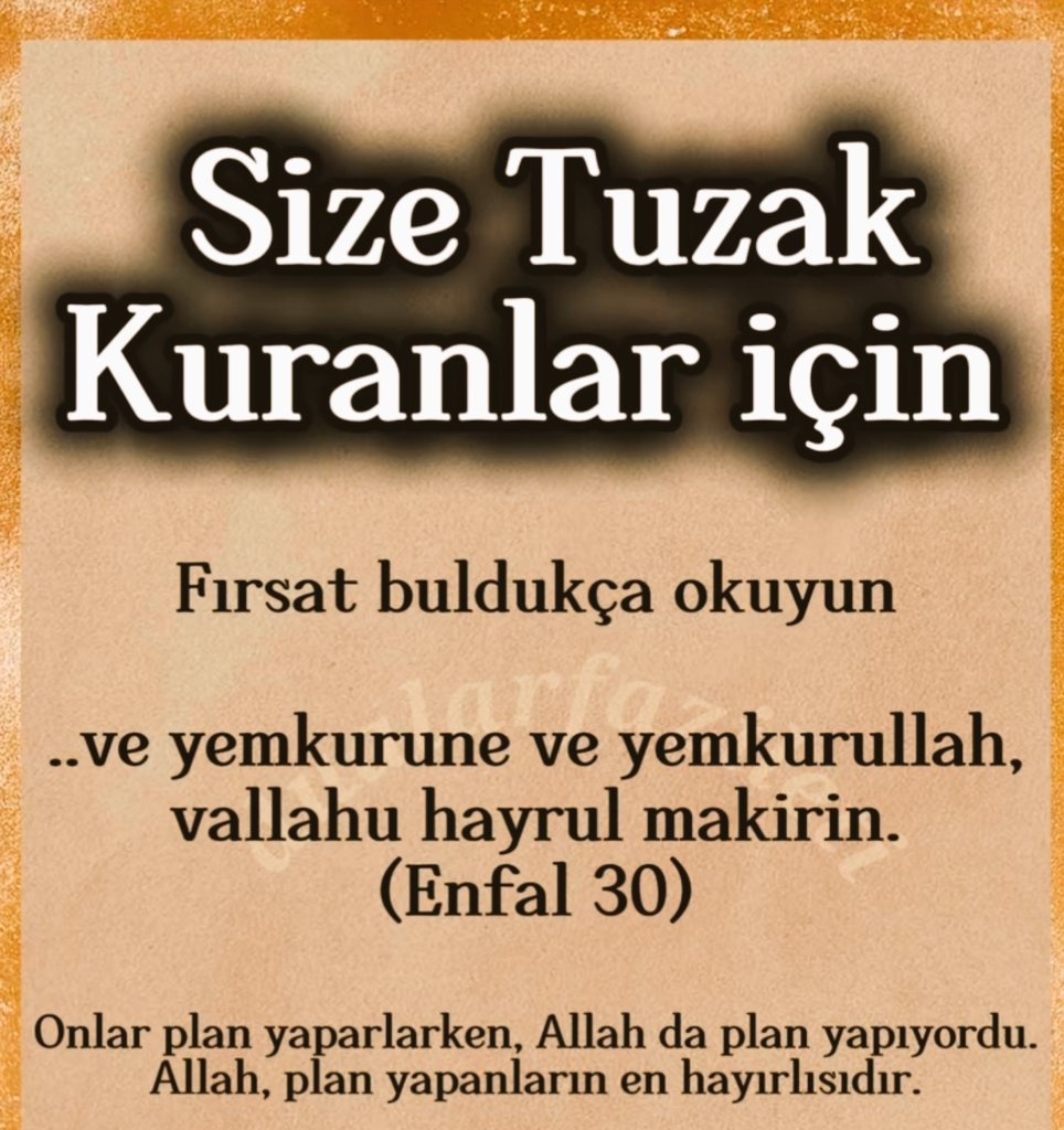 SerdarMercan54's tweet photo. Size tuzak kuranlar için fırsat buldukça okuyun https://t.co/7e7p9sRutz