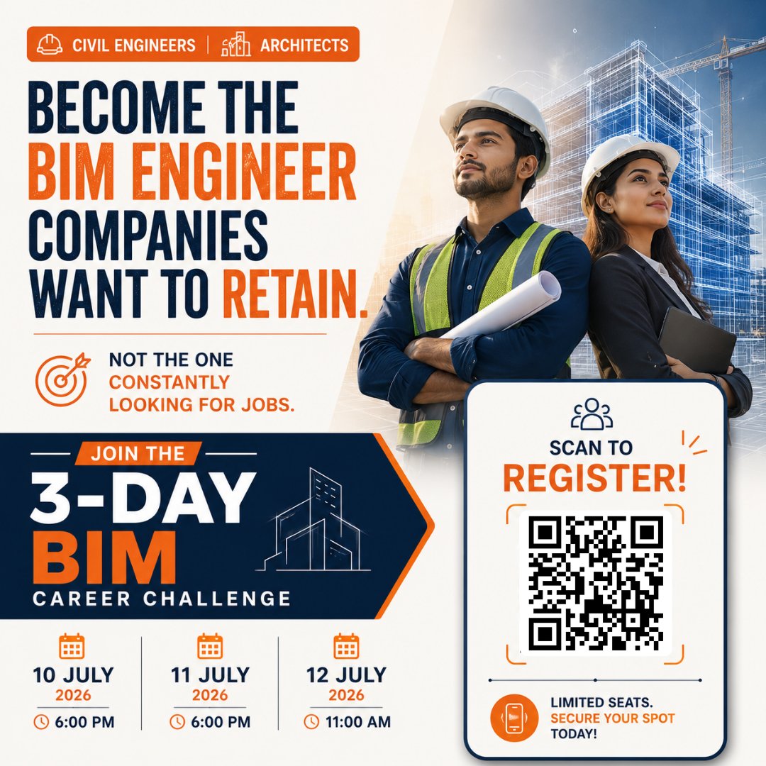 bimfasttrack's tweet photo. Become the BIM Engineer Companies Want to Keep

Register Here:
🔗 https://t.co/okiE2joUOh

Don't just look for jobs. Become the BIM professional companies want to retain.

#BIMFastTrack #BIM #CivilEngineering #CareerGrowth #FutureSkills https://t.co/mxtXc0sBUK