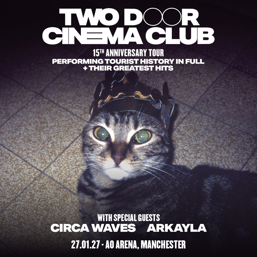 AOArena's tweet photo. Don't miss out... @TDCinemaClub bring the 15th Anniversary Tour to @AOArena next year and tickets are now on sale!

Plus, special guests @CircaWaves &amp; @Arkaylaband! 

Buy tickets now: https://t.co/3DCBY2qydo https://t.co/pO6HtJOpqy