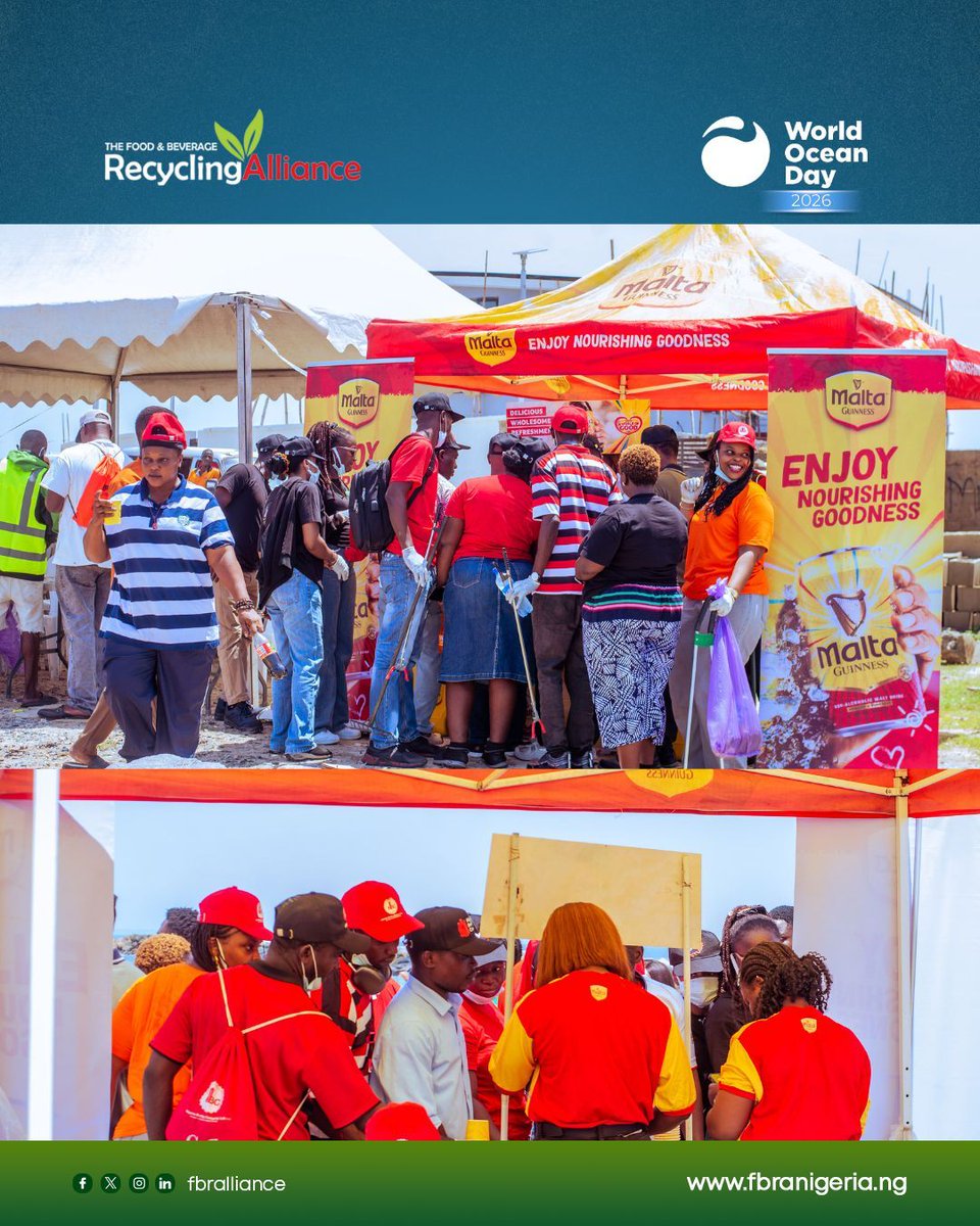 fbralliance's tweet photo. Today, we celebrate and appreciate Guinness Nigeria Plc for supporting our World Ocean Day activities by providing a product stand!

Thank you for being a valued partner in driving positive environmental impact. 🌊💙

#ThankYou #WorldOceanDay #FBRA #ProtectOurOceans #BeachCleanup https://t.co/9CERoKASDS