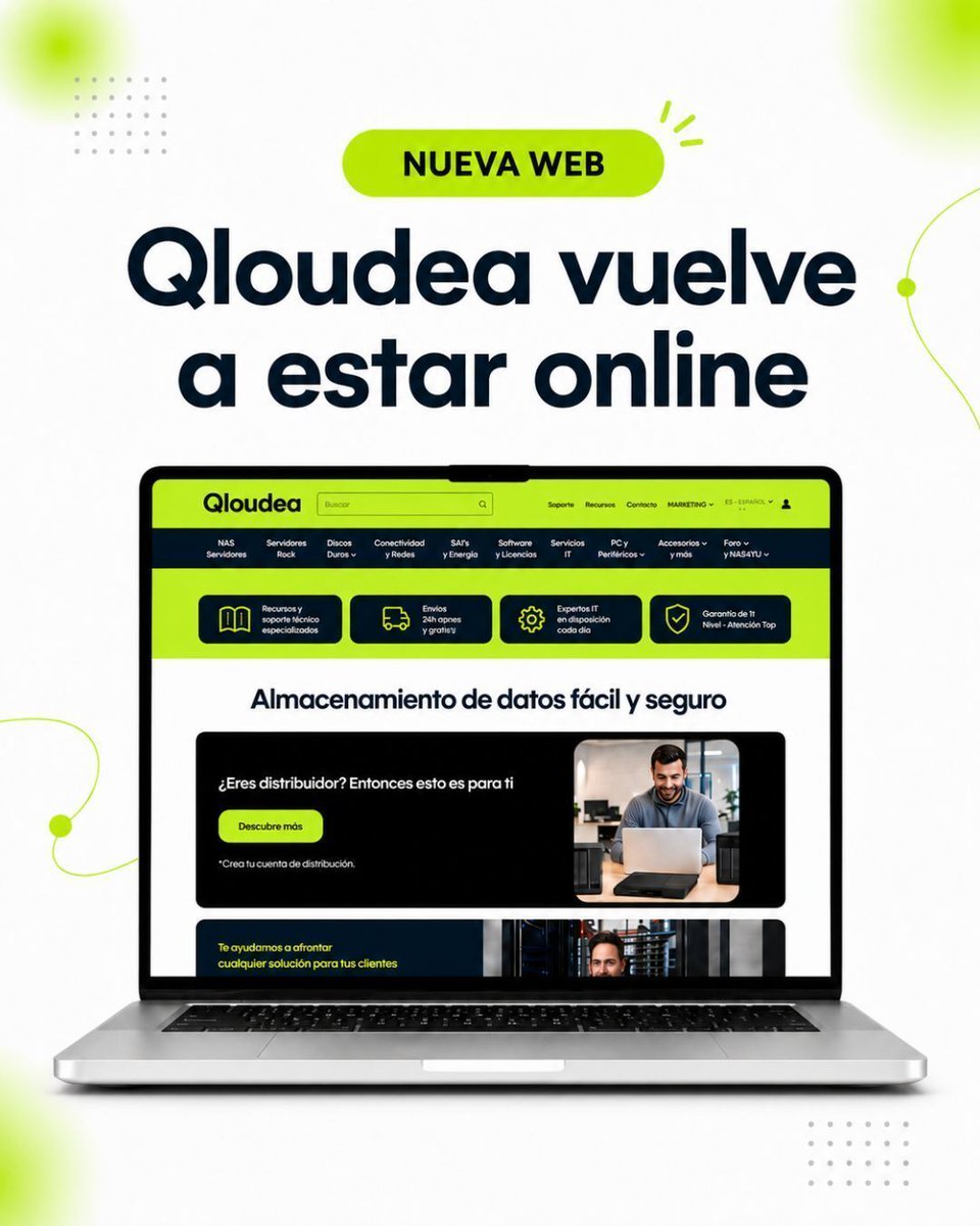 Qloudea_com's tweet photo. Qloudea vuelve a estar online.
Sentimos las molestias de estas últimas semanas. Ya estamos de vuelta con una nueva web más clara y segura.
Entra y descubre las soluciones NAS, almacenamiento, backup, discos duros y soporte técnico. https://t.co/F3thA2DxAj https://t.co/fC32YSUb43