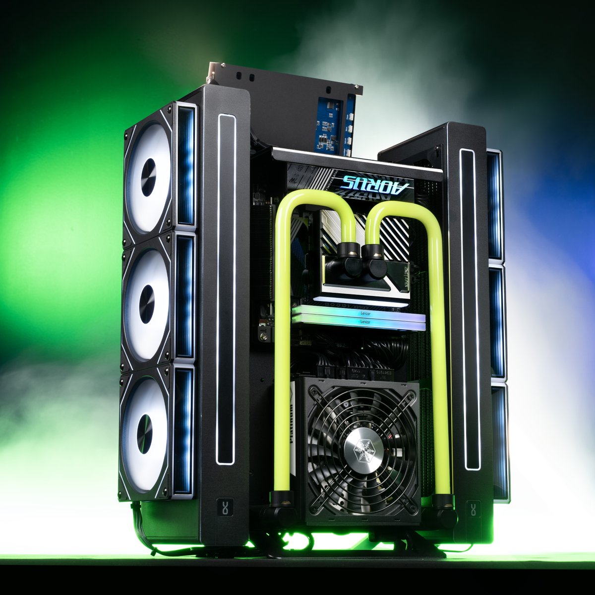 AftershockpcAU's tweet photo. Have you seen our ASTRA yet? 

This is our INSANE new custom open-loop watercooled PC.

Imagine this: The ASTRA on your desk powering your games 💪 https://t.co/nQaQLI5GDf