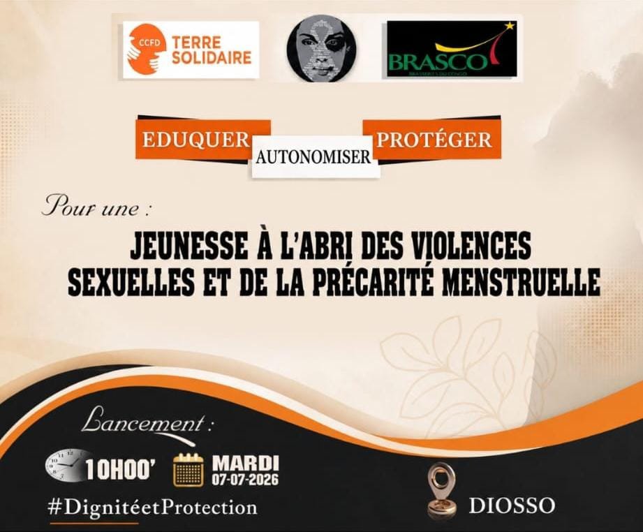 GRC_VBG's tweet photo. 🚀 Lancement de notre projet à Diosso le 07/07/2026 ! Une initiative pour la jeunesse face aux violences sexuelles &amp; à la précarité menstruelle : sensibiliser, protéger, autonomiser.
Merci au CCFD-Terre Solidaire &amp; #BRASCO. On arrive ! 💪
#GRCVBG #Diosso2026 https://t.co/K5lko5QbTK