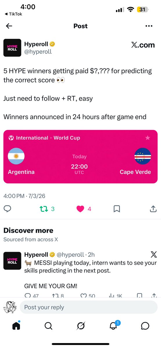 jrollon15's tweet photo. @hyperoll ARGENTINA 🇦🇷 3-0

BELIEVEEEEEE!!!!!@hyperoll https://t.co/1sejcAzXML