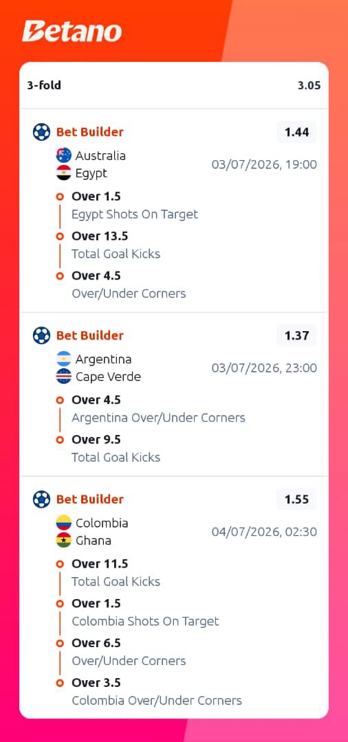 ON_GOD4's tweet photo. #betbuilder #betano
EBXXJ66F.  3odd
Join betano: https://t.co/GsWvKli1ld
#Ekitepikin 
#mrbanks 
#Fifa
#worldcup https://t.co/MWYcVcvamw